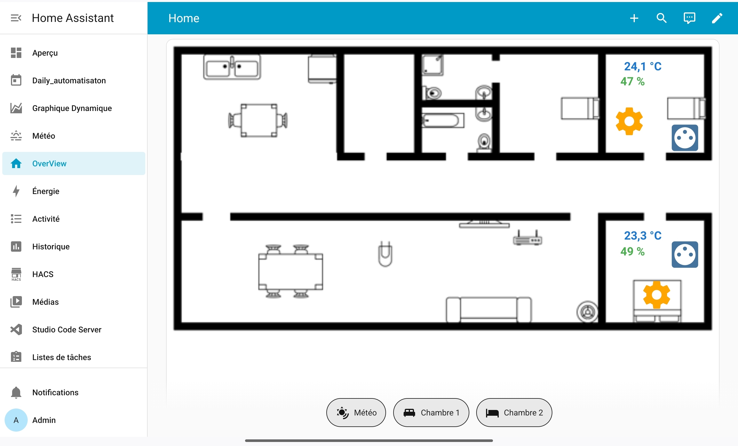 Dashboard 1 - Tablette Paysage
